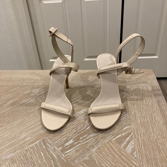 Alexander Wang Ivory Embossed Strappy Heels Size 37 (6.5 US) - Picture 2 of 5